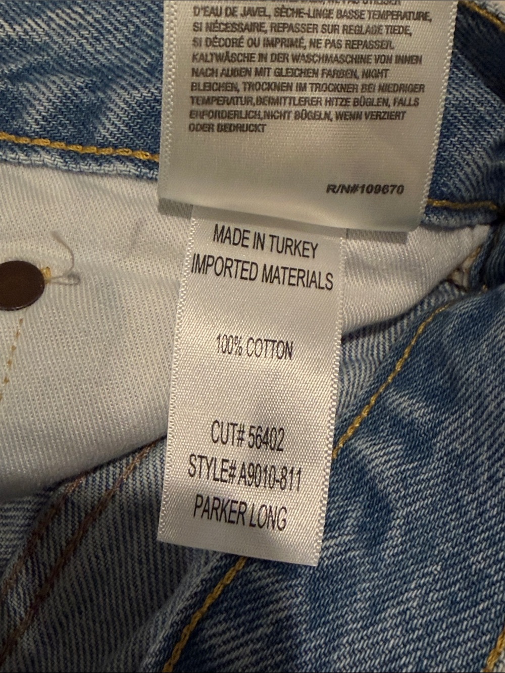 Agolde Parker long short Light Blue Distressed Denim Cutoff Shorts 26 - Picture 4 of 6